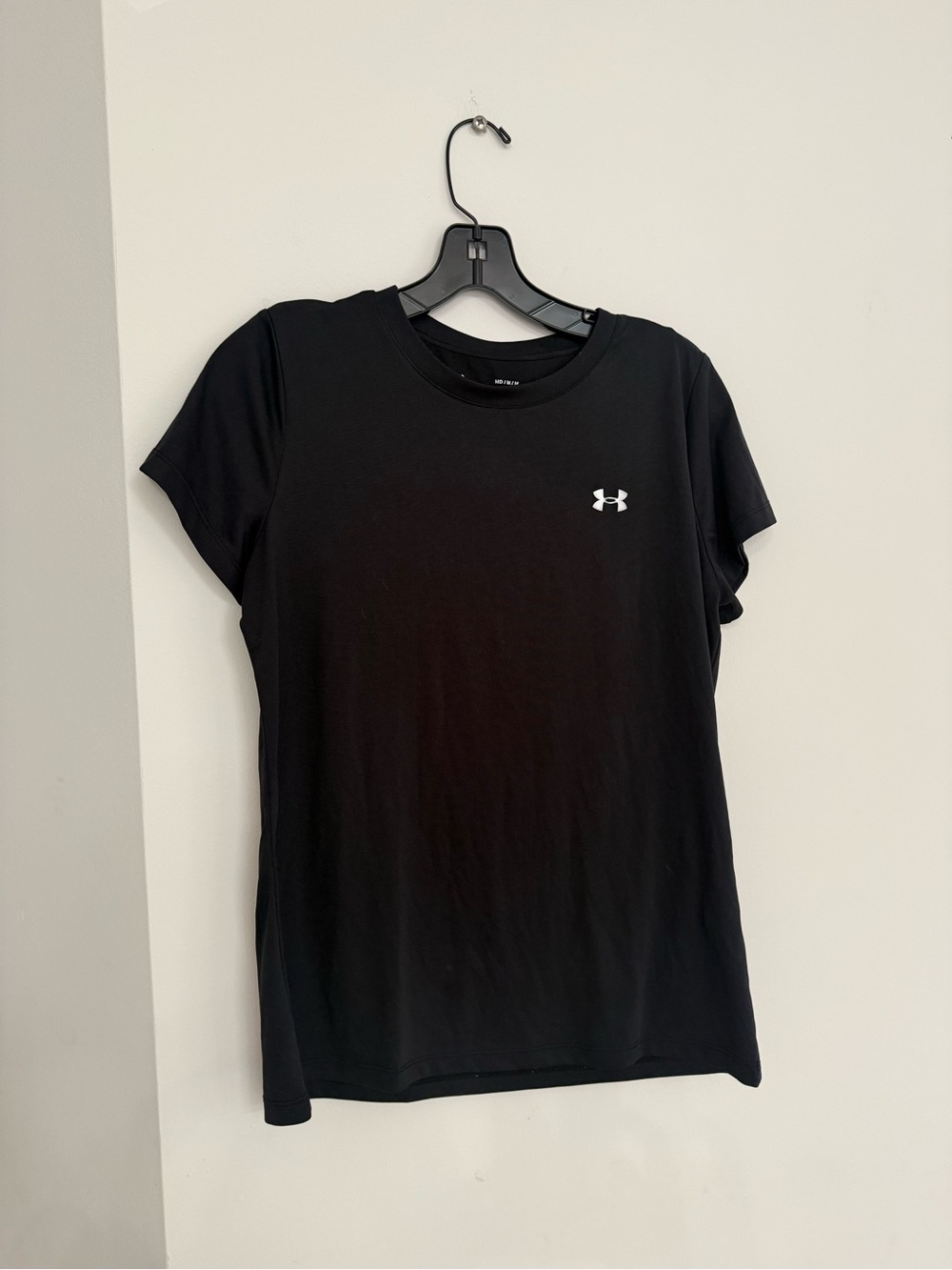 Under Armour Black Short Sleeve Crewneck Tee with White Logo